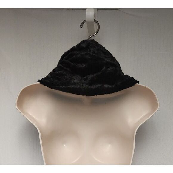 Faux Fur Infinity Tube Neck Warmer Winter Scarf Color Black - Picture 5 of 5